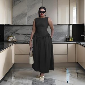 Elegant Corset Midi Dress